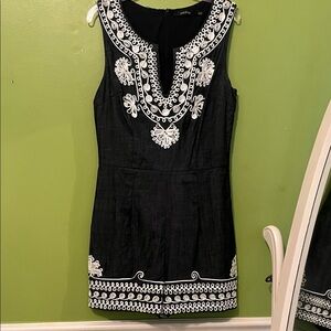 Ark & Co denim embroidered romper